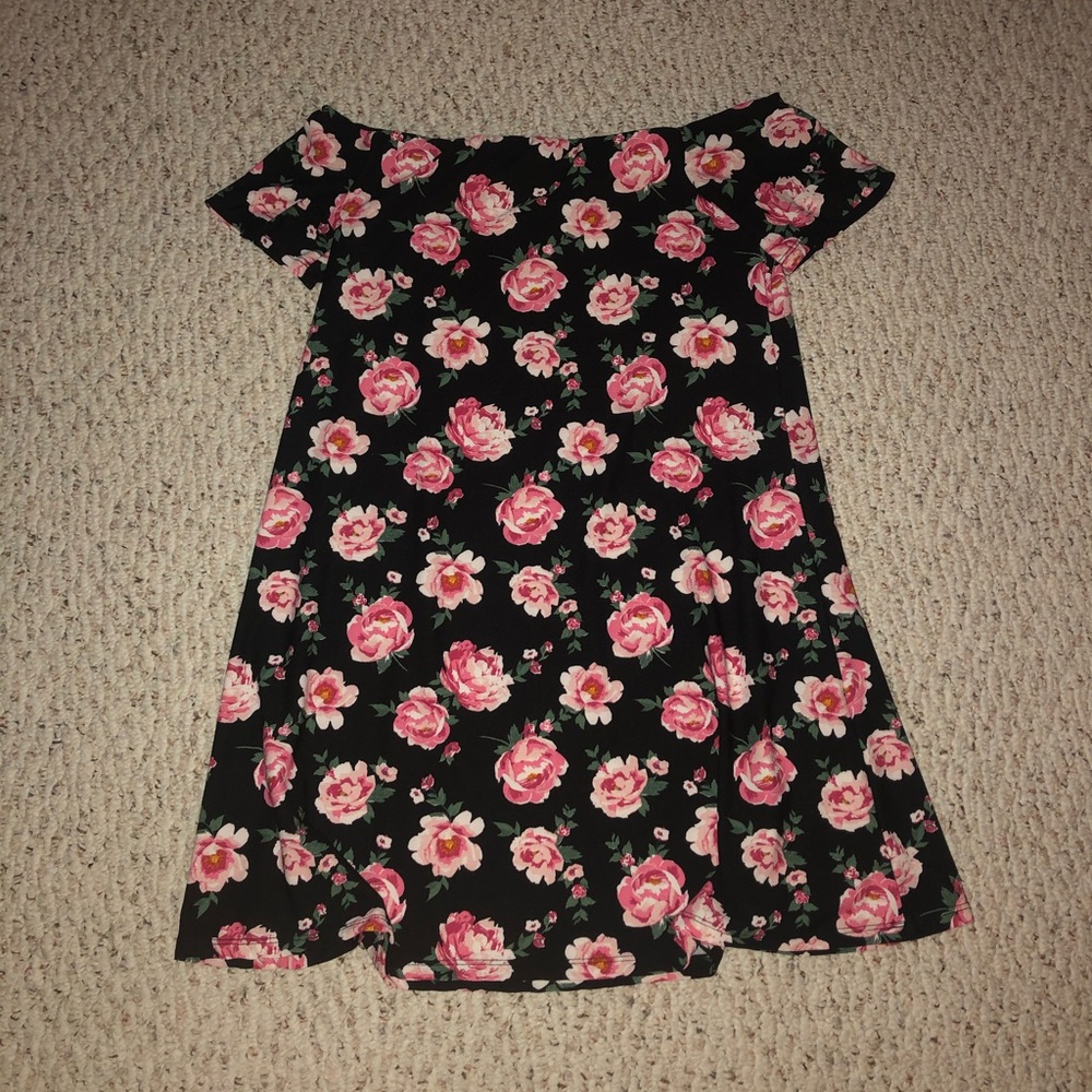 Divided Off the Shoulder Babydoll Dress